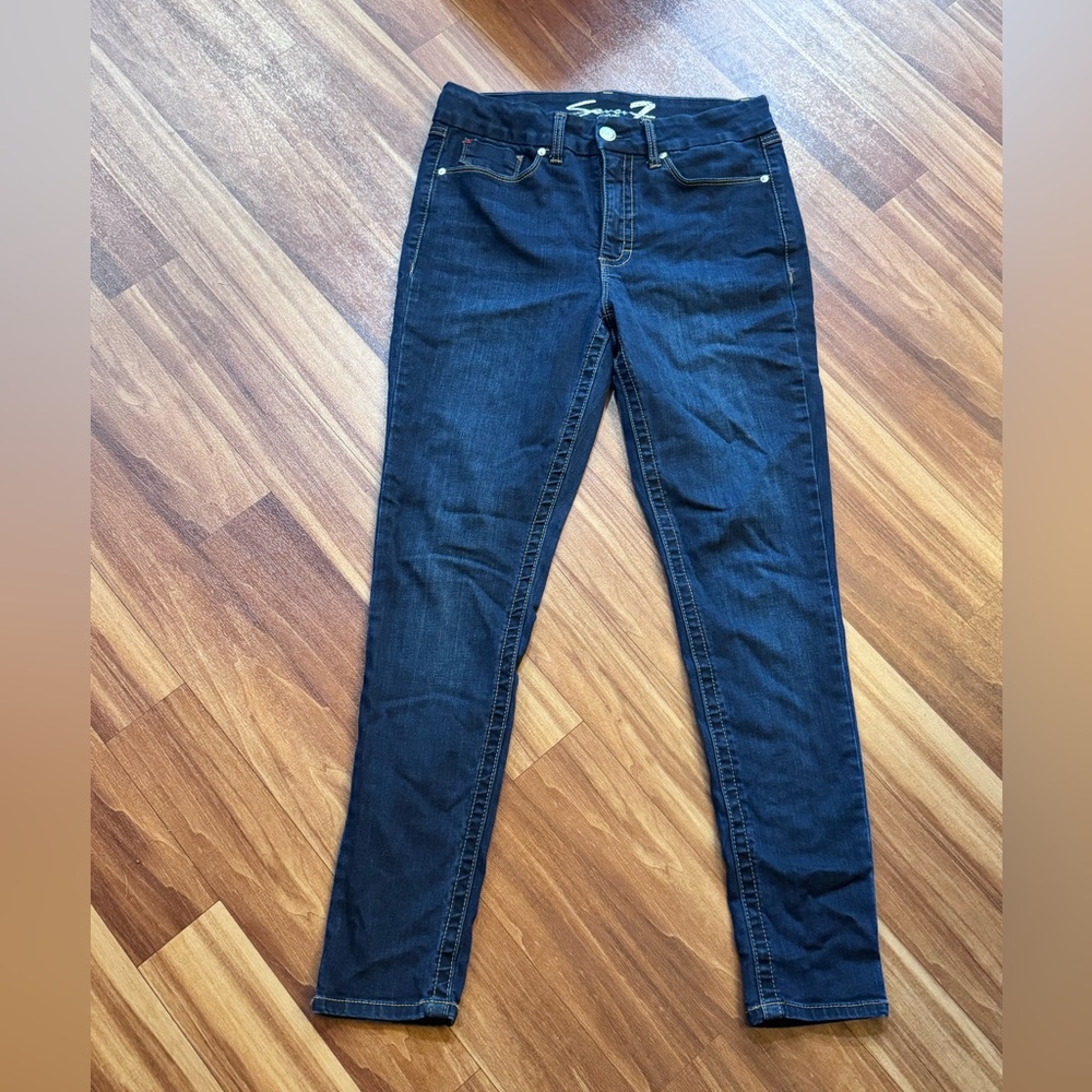 Seven7 Women's Dark Blue Skinny Jeans